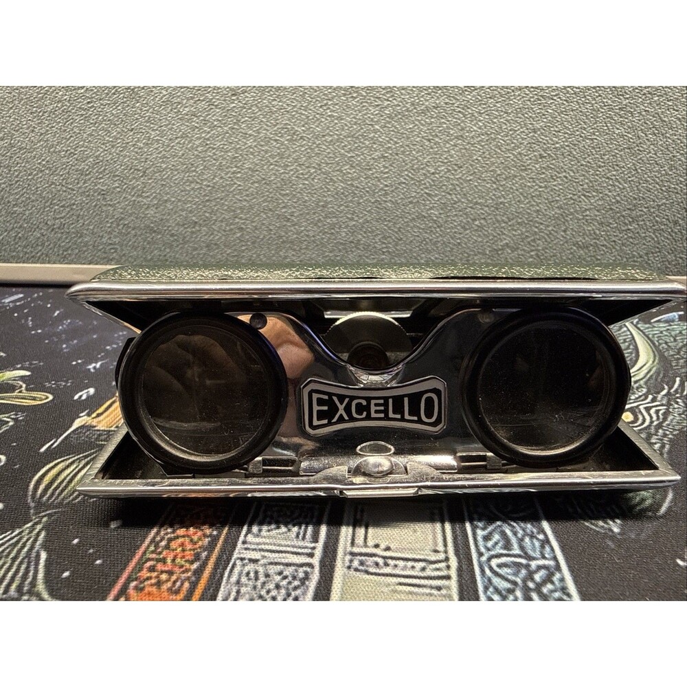 Vintage Excello Hi-Li Collapsible Opera Theater Sport Pocket Binocular Glasses
